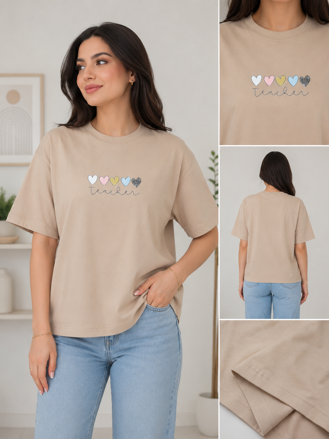 تیشرت باکسی زنانه استایل کژوال و روزمره